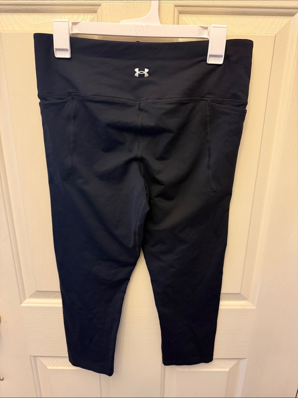 Under Armour Black Capri Leggings with Reflective Logo